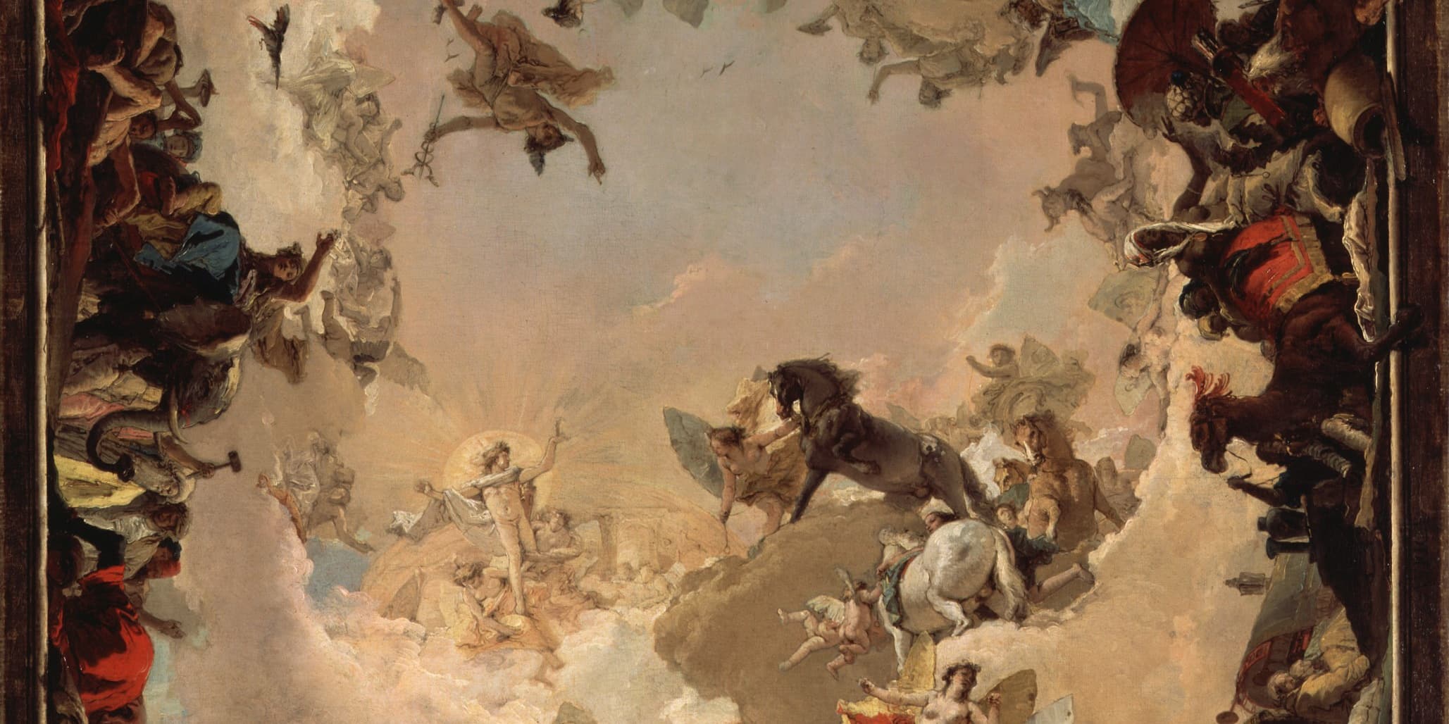 Tiepolo's Allegory of the Planets and Continents — Apollo radiant among the gods of the planets