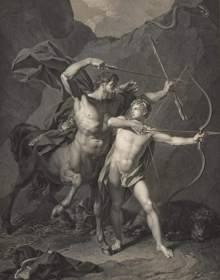 Illustration associated with Chiron's mythic introduction